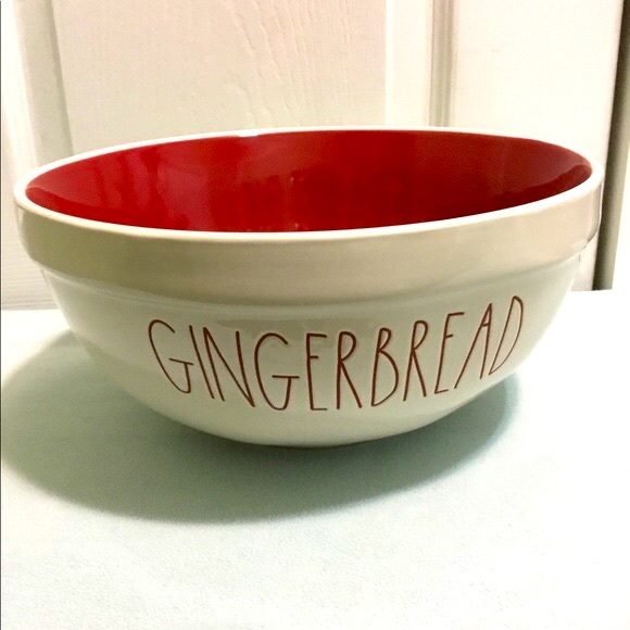 SALE 🔥🔥NEW Rae Dunn Large GINGERBREAD Ceramic Bowl - Picture 3 of 8
